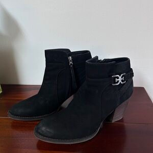 Black suede ankle boots